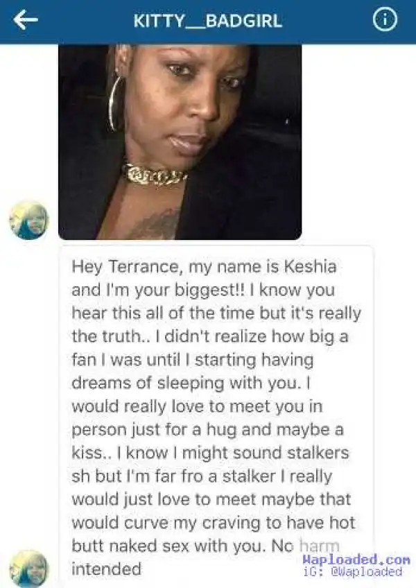 Terrence Howard puts female fan who wants to sleep with him, on blast